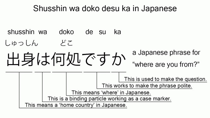 Shusshin wa doko desu ka