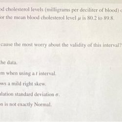 Scientists collect data on the blood cholesterol levels