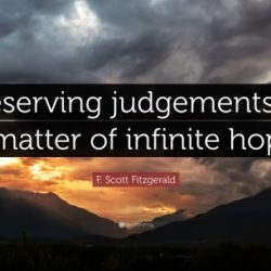 Reserving judgements is a matter of infinite hope