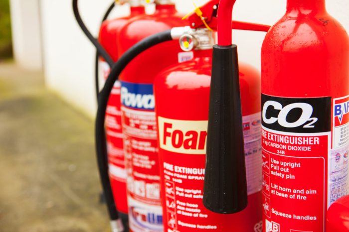 Portable fire extinguishers are classified according to the