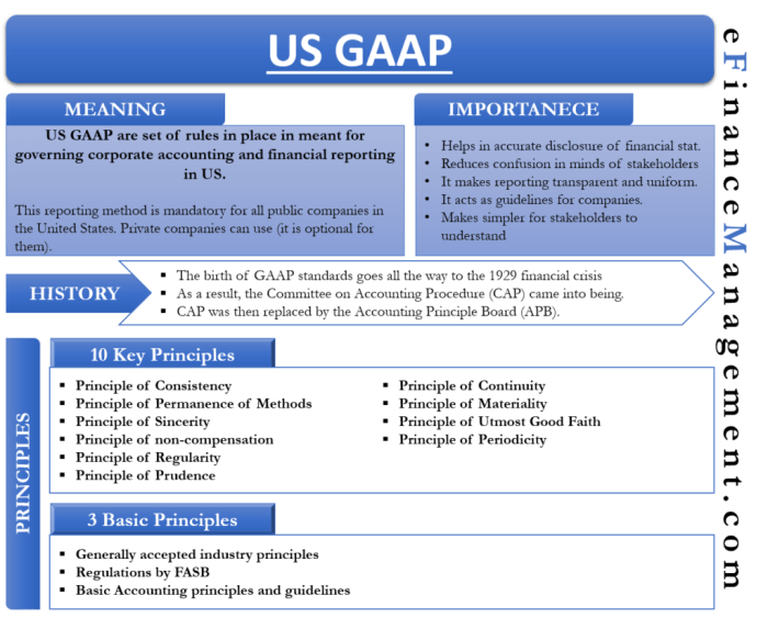 Accounting principles rule departure from gaap